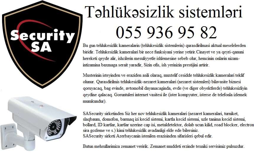 seller.az ❈Təhlükəsizlik kameralarının satışı ❈