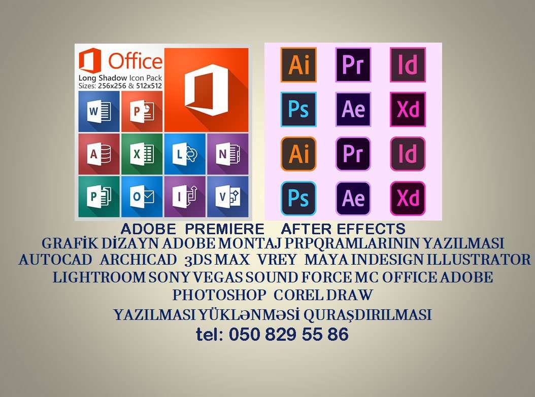 seller.az Dizayn montaj qrafik ve Adobe proqramlarinin yuklenmesi